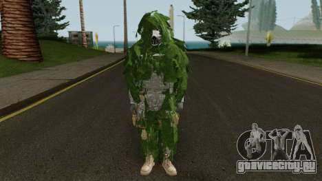 Skin Random 104 (Outfit Army With Ghiliesuit) для GTA San Andreas
