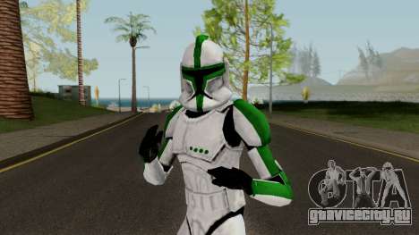 Clone Trooper Green (Star Wars The Clone Wars) для GTA San Andreas