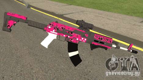 Gunrunning Assault Rifle Mk2 GTA V Pink Skull для GTA San Andreas