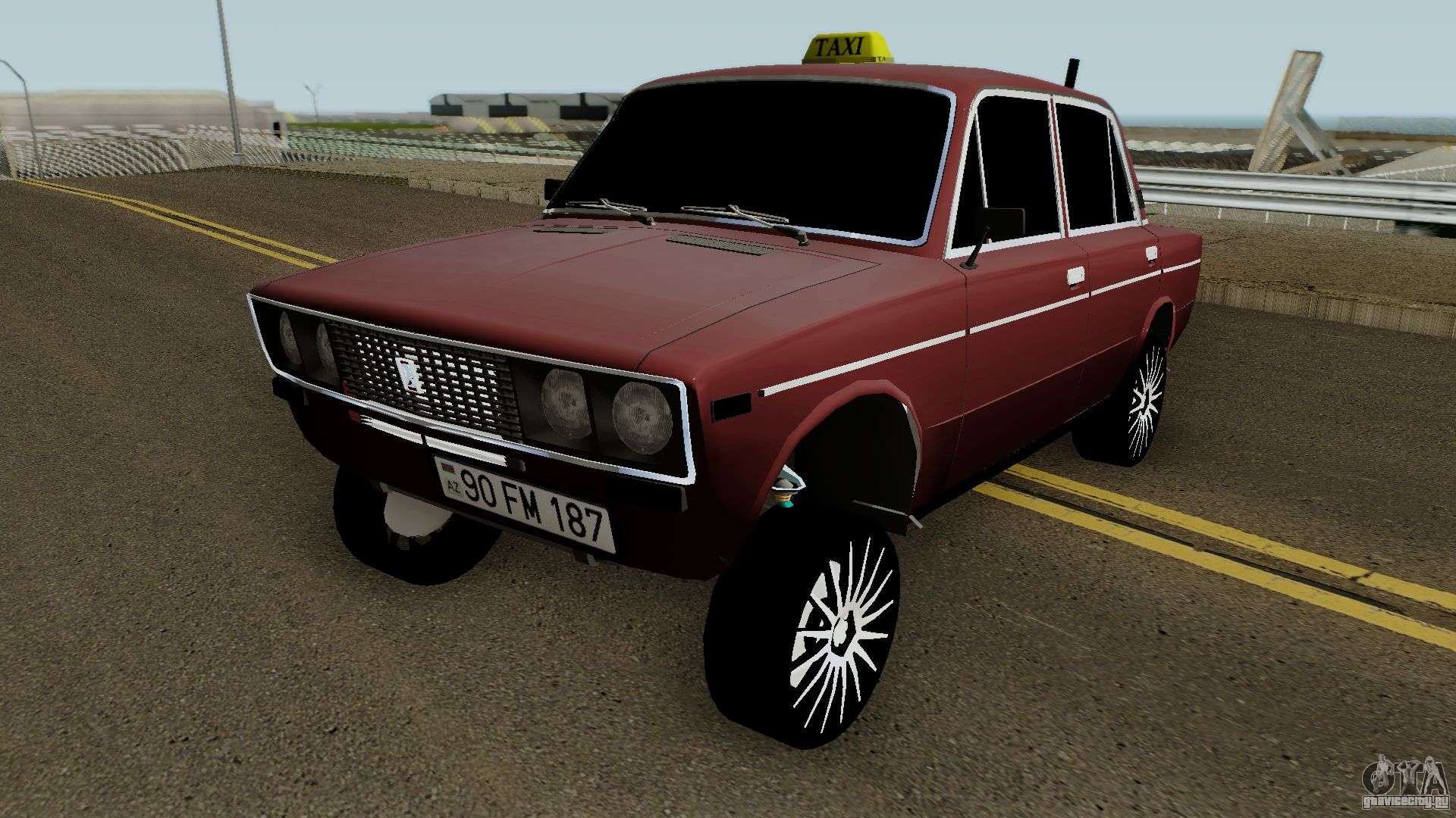 Мод на русский седан VAZ 2106 Drift Taxi Baku City для GTA San Andreas. 