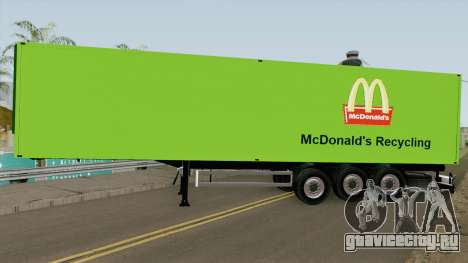 McDonald Recycling Trailer для GTA San Andreas