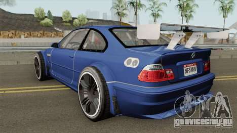 BMW M3 E46 GTR Most Wanted (2012 Style) V1 2001 для GTA San Andreas