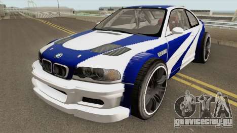 BMW M3 E46 GTR Most Wanted (2012 Style) V1 2001 для GTA San Andreas