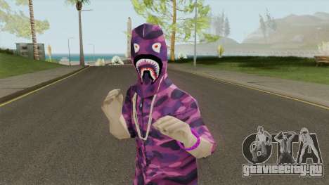 Skin BAPE Purple Camo для GTA San Andreas