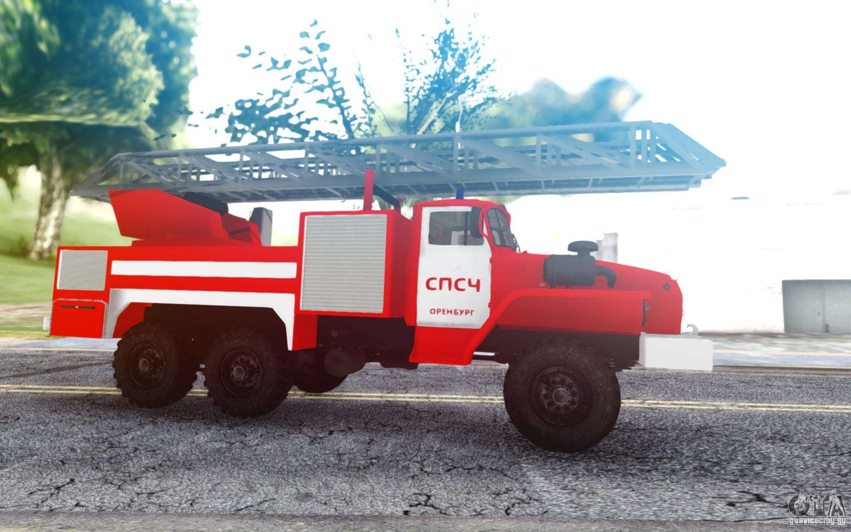Урал 4320 пожарный для ГТА Сан андреас