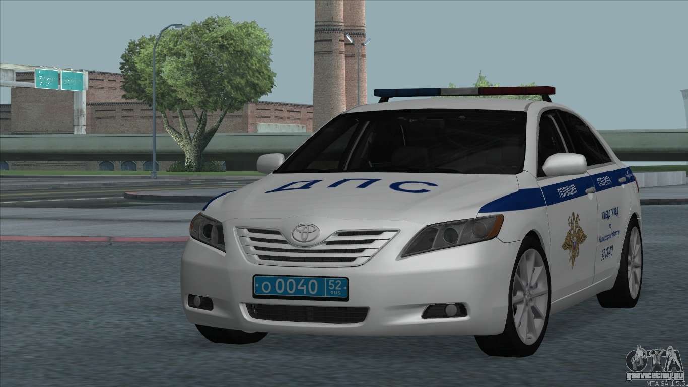 Toyota Camry 2007 СР ДПС ГИБДД для GTA San Andreas