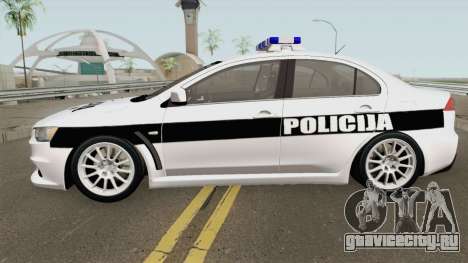 Mitsubishi Lancer Evolution X POLICIJA BiH для GTA San Andreas