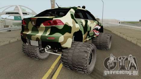 Mitsubishi Evolution X Off Road Camo Shark для GTA San Andreas