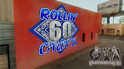 Rollin 60 Crips Mural для GTA San Andreas