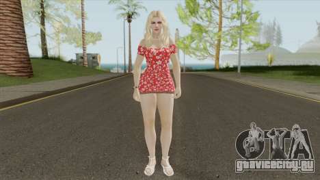 Rachel Casual Red Flower Dress для GTA San Andreas