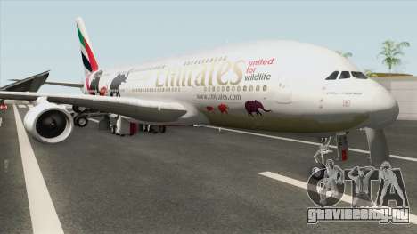 Airbus A380-800 (United For Wildlife Livery) для GTA San Andreas