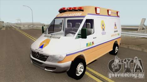 Mercedes-Benz Sprinter Ambulance (Defesa Civil) для GTA San Andreas