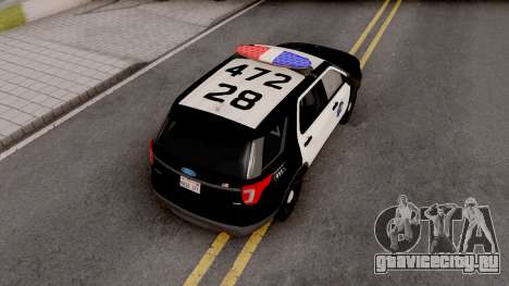 Ford Explorer 2016 SFPD для GTA San Andreas