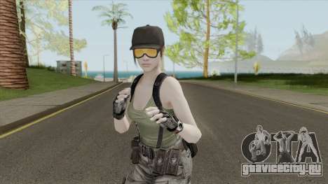 Jill Valentine Army Outfit From Resident Evil для GTA San Andreas