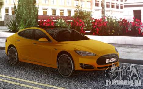 Tesla Model S yellow для GTA San Andreas