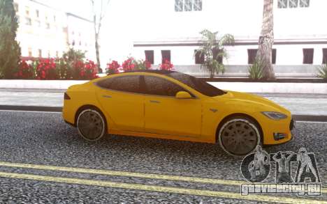 Tesla Model S yellow для GTA San Andreas