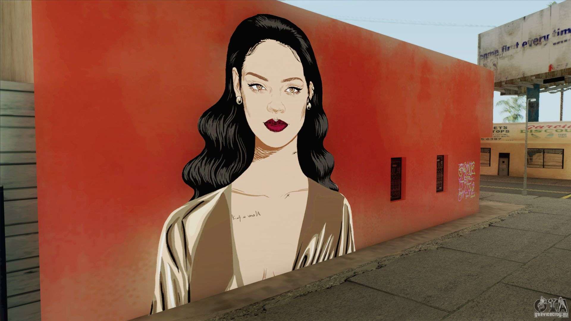 Rihanna Street Art для GTA San Andreas
