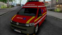 Volkswagen Transporter T5 Fire Brigade Ambulance для GTA San Andreas
