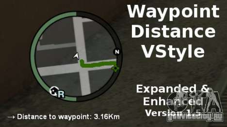 Waypoint Distance VStyle для GTA 4