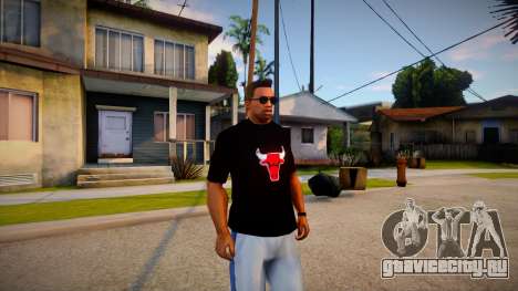 Chicago Bulls Shirt Black для GTA San Andreas