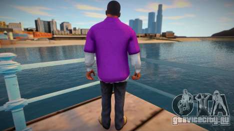 Франклин в фиолетовой рубашке для GTA San Andreas