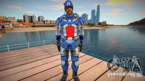 Captain America (Modern Soldier Costume) для GTA San Andreas
