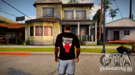 Chicago Bulls Shirt Black для GTA San Andreas