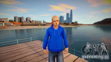 Beta Jimmy Hopkins - Blue Hoodie для GTA San Andreas