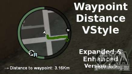 Waypoint Distance VStyle для GTA 4