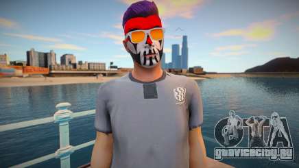 Персонаж из GTA Online в гриме и в очках для GTA San Andreas