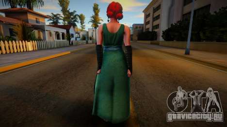 Tress Long Green Dress 1 для GTA San Andreas