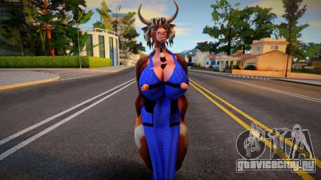 Anthro Cow Lady для GTA San Andreas