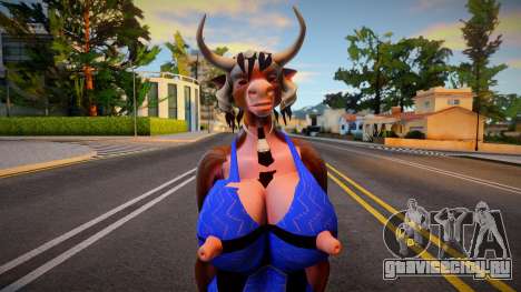 Anthro Cow Lady для GTA San Andreas