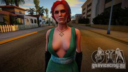 Tress Long Green Dress 1 для GTA San Andreas