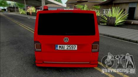 Volkswagen Transporter T6 Pompierii для GTA San Andreas