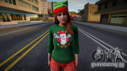 Девушка в новогодней одежде 1 для GTA San Andreas