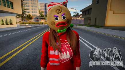 Девушка в новогодней одежде 6 для GTA San Andreas