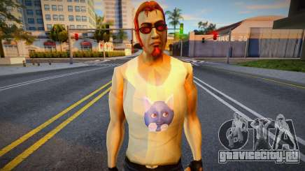 Postal Dude в майке c котом для GTA San Andreas
