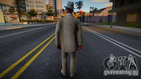Black mobster in suit HD для GTA San Andreas