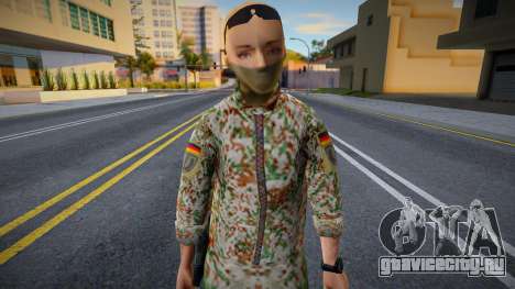 Девушка в военной форме для GTA San Andreas