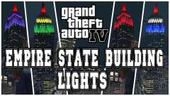 Empire State Building lights Cyan для GTA 4