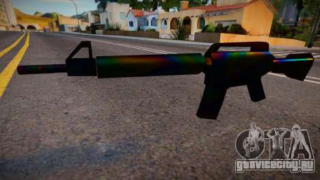 Iridescent Chrome Weapon - M4 для GTA San Andreas