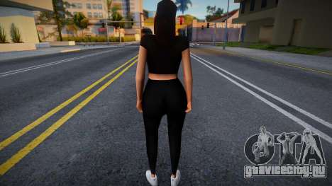 Модная девушка в черном для GTA San Andreas