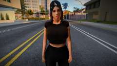 Модная девушка в черном для GTA San Andreas