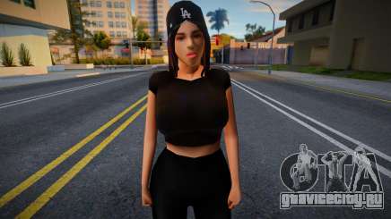 Модная девушка в черном для GTA San Andreas