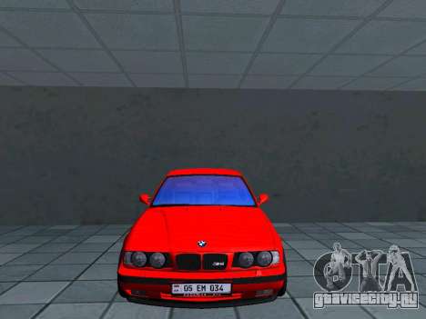 BMW E34 M5 AM Plates для GTA San Andreas