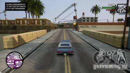 Показ координат для GTA San Andreas Definitive Edition
