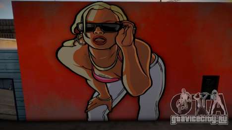 San Andreas Artwork Girl Mural v2 для GTA San Andreas