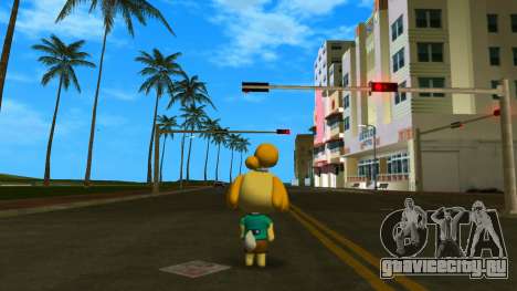 Isabelle from Animal Crossing (Teal) для GTA Vice City