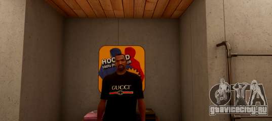 Realistic Gucci Tshirt Black для GTA San Andreas Definitive Edition